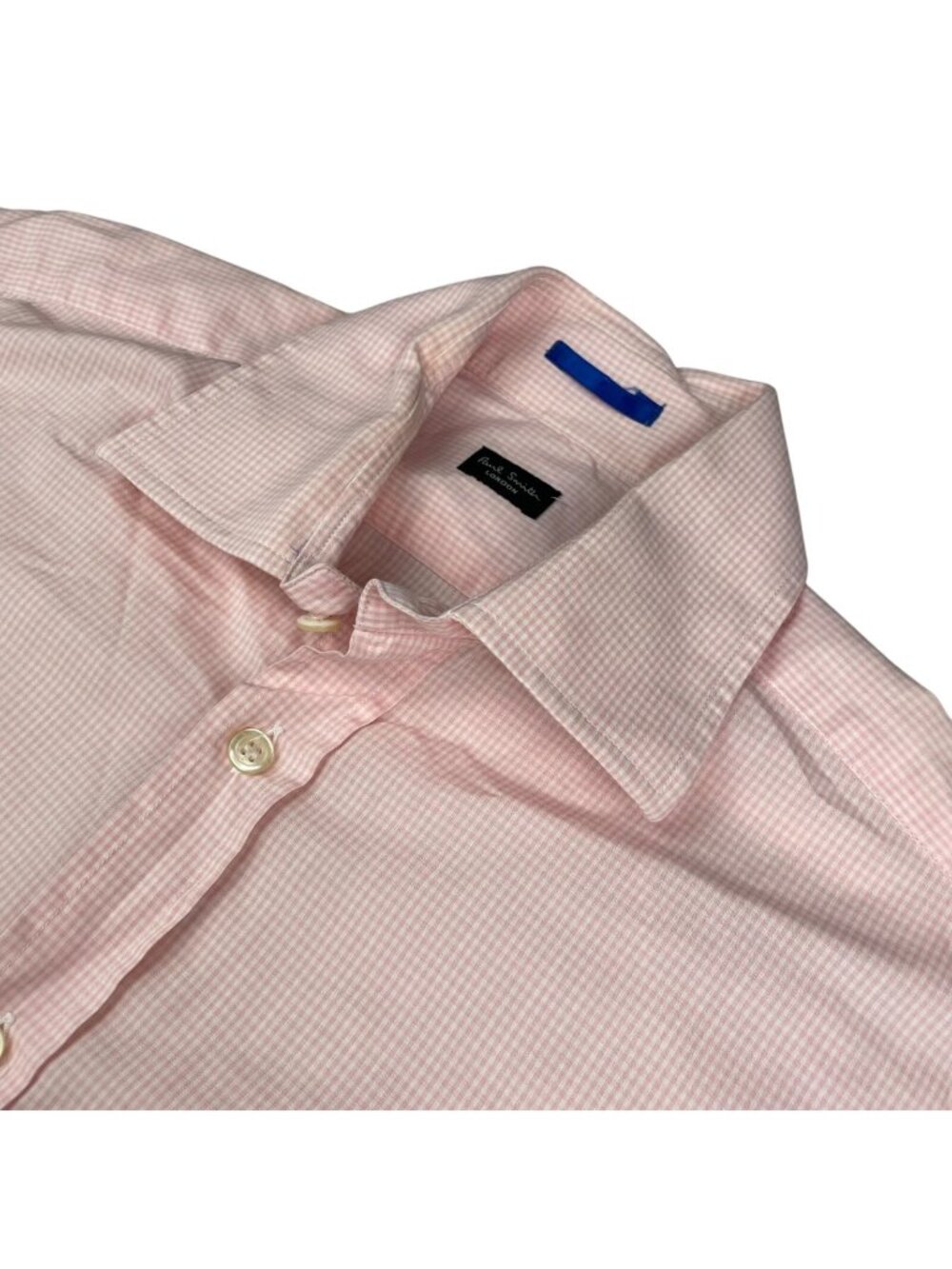 Paul Smith Men’s 100% Cotton Dress Shirt Pink/White Check • Italy • 15 | 38